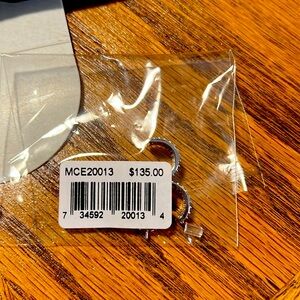 Teal white gold earrings